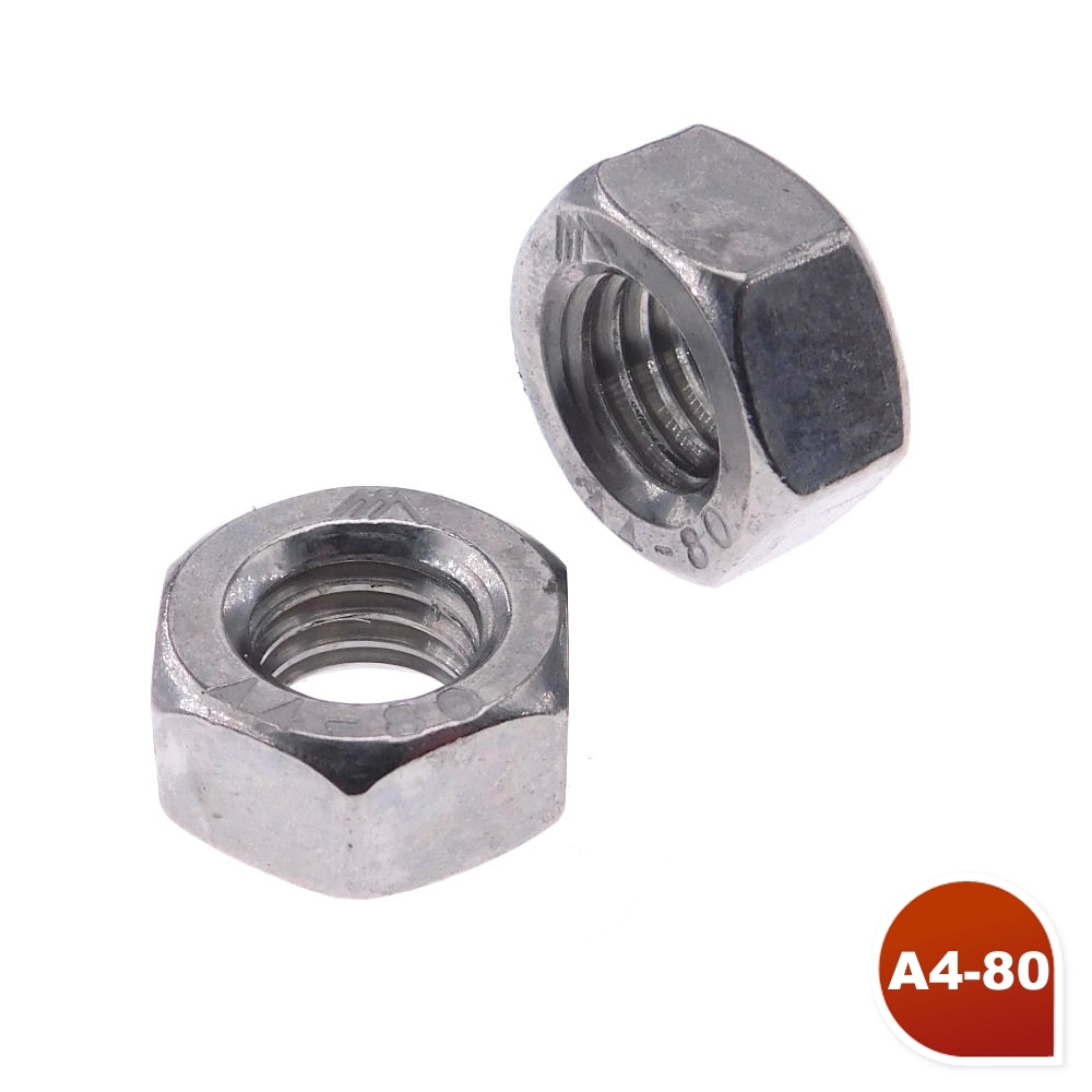 A4-80 Edelstahl Sechskantmuttern • ISO 4032