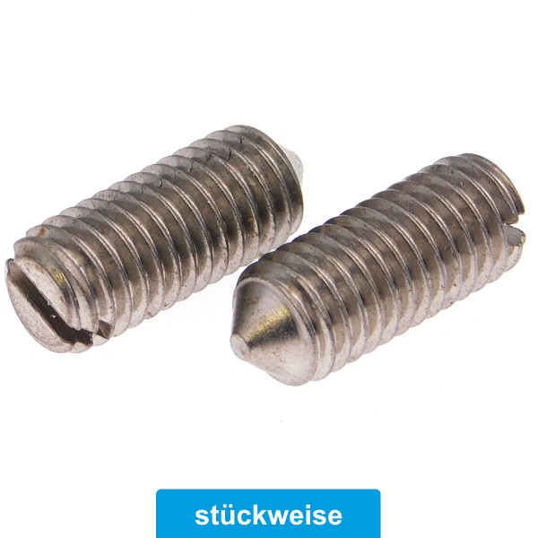 Gewindestift mit Spitze Edelstahl 1.4305 DIN 553