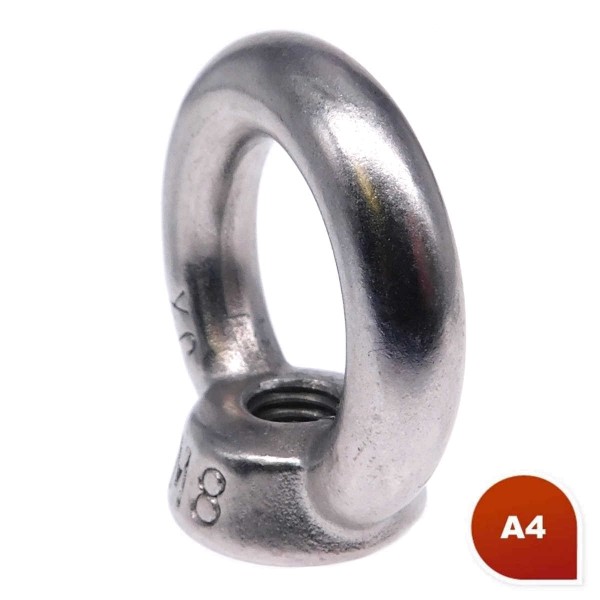 Ringmutter mit metrischem Gewinde Art. 582 aus Edelstahl A4 - B2B