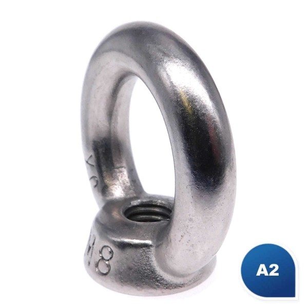 Ringmutter mit metrischem Gewinde Art. 582 aus Edelstahl A2 - B2B